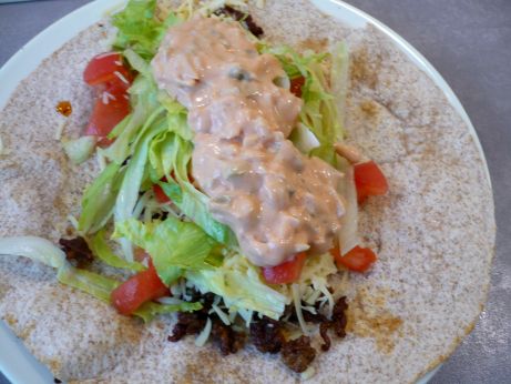 Hamburger im Wrap