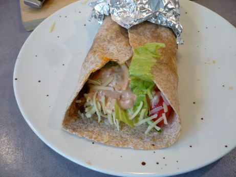 Hamburger im Wrap