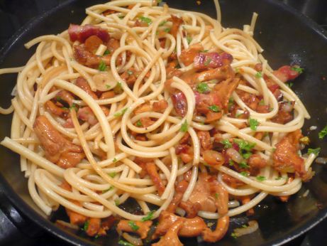 Spaghetti mit Pfifferlingen